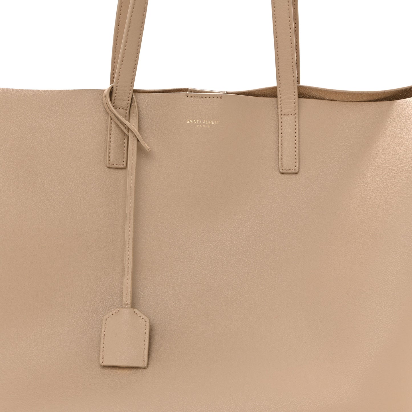 Calfskin Large Shopping Tote Dark Beige