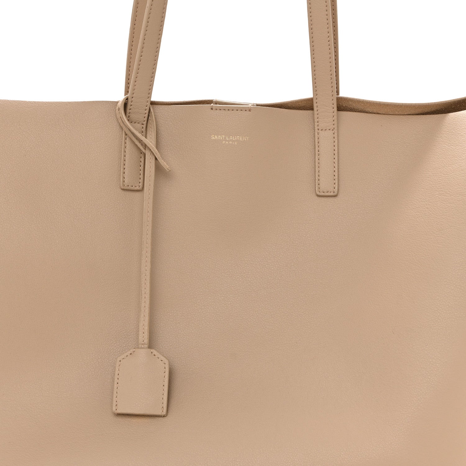 Saint Laurent Calfskin Large Shopping Tote Dark Beige 9 of 13
