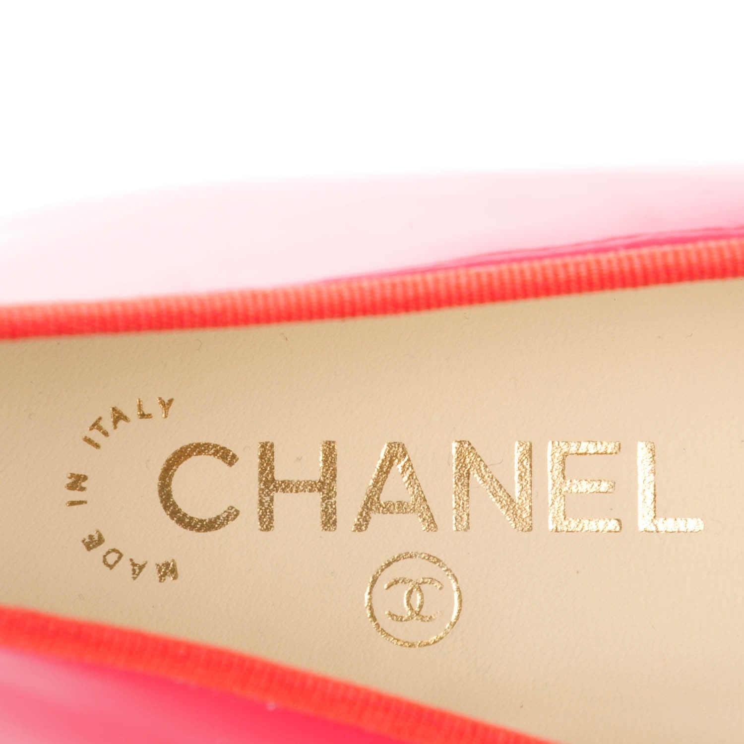 Chanel Patent CC Cap Toe Ballerina Flats 39.5 Coral 7 of 9
