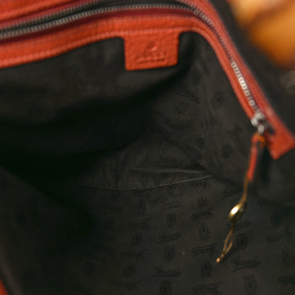 Gucci Monogram Medium Bamboo Bar Tote Coral 5 of 11