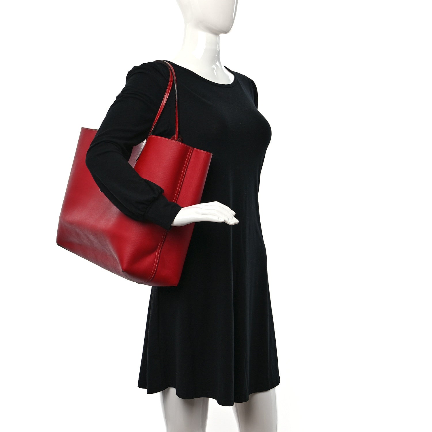 Gucci GG Supreme Monogram Large Reversible Tote Beige Red 2 of 14