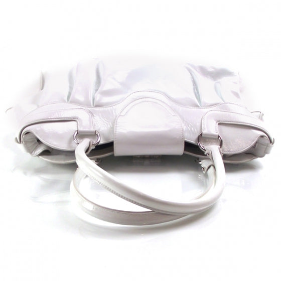 SALVATOREFERRAGAMOPatentToteWhite