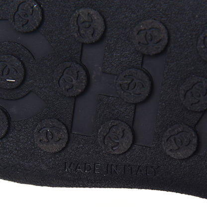 Chanel Calfskin Mesh Lycra Womens Logo Sneakers 36.5 Black 9 of 9