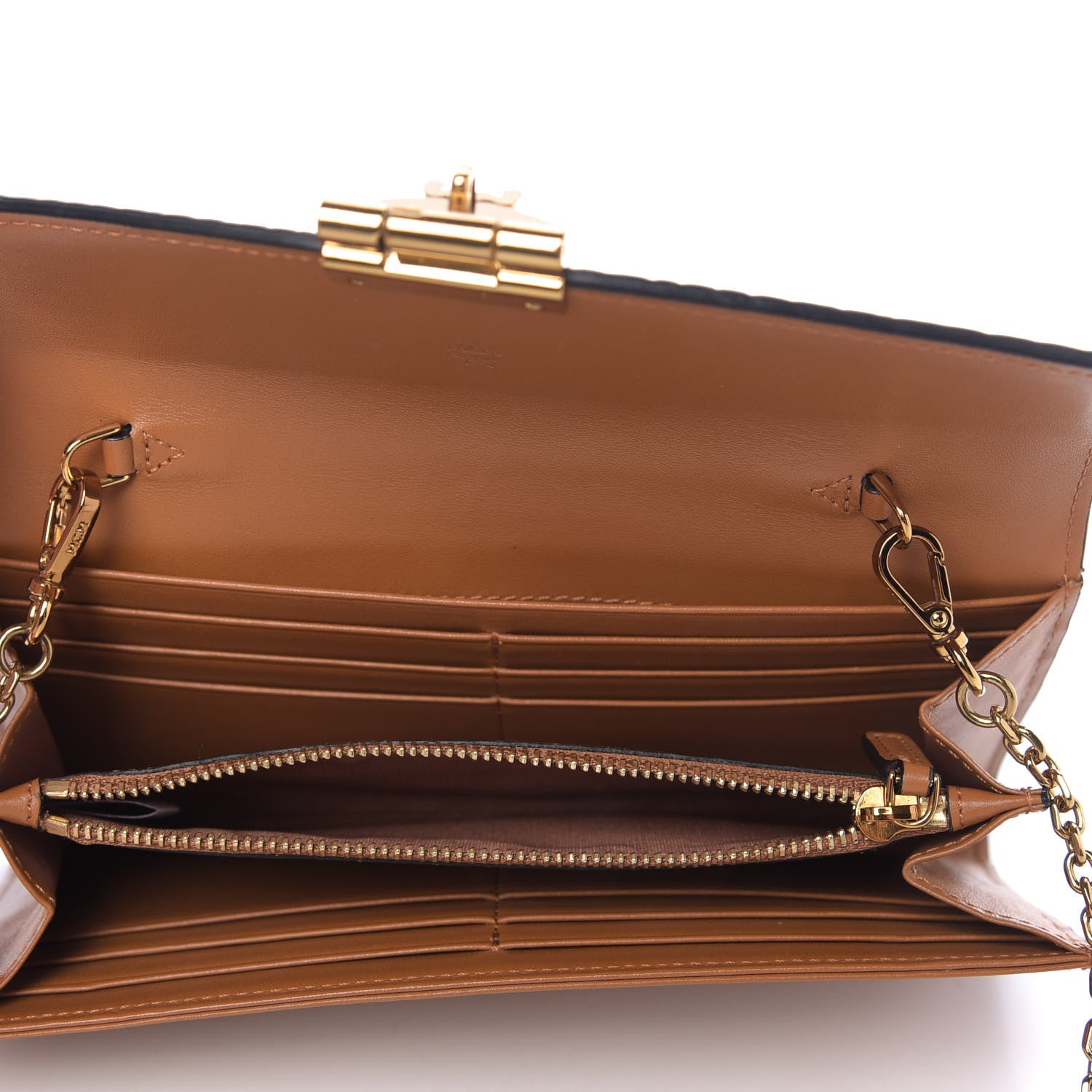 MCM Visetos Large Patricia Wallet On Chain Cognac 5 of 11