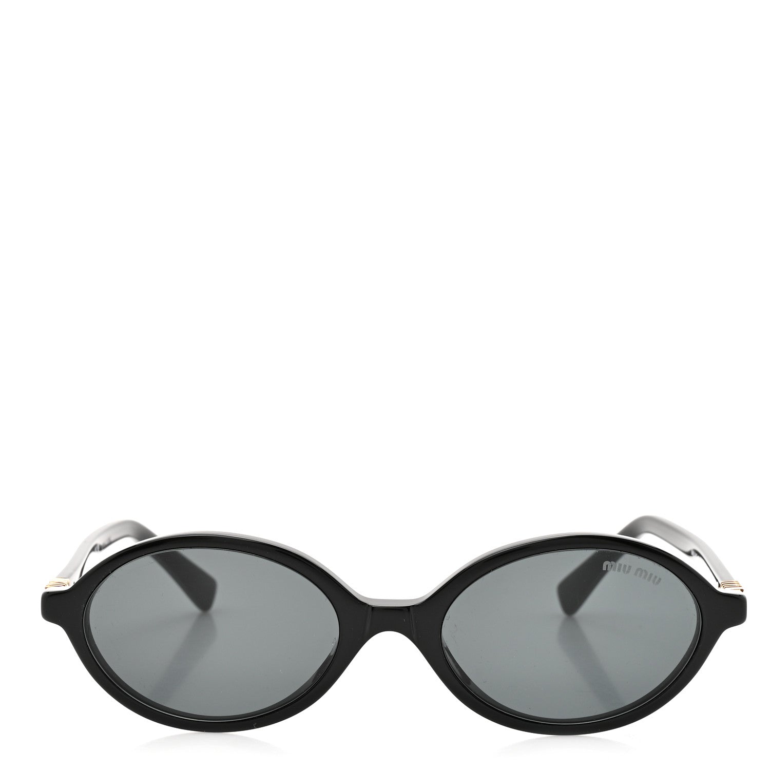 Miu Miu Acetate Oval Regard Sunglasses SMU04Z Black 2 of 8