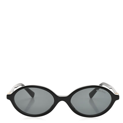 Miu Miu Acetate Oval Regard Sunglasses SMU04Z Black 2 of 8