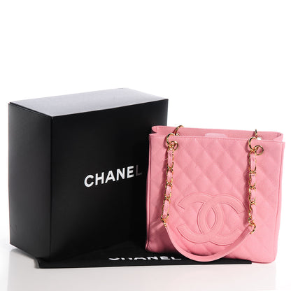 Chanel Caviar Petit Shopping Tote PST Pink 5 of 9