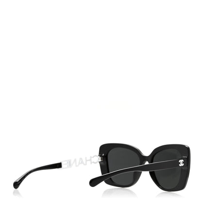 Chanel Acetate Strass Square Sunglasses 5422-B-A Black White 4 of 7
