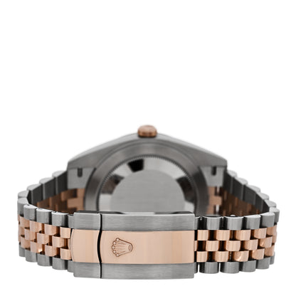 Rolex Stainless Steel 18K Everose Gold 41mm Oyster Perpetual Wimbledon Datejust Watch Slate 126331 3 of 5