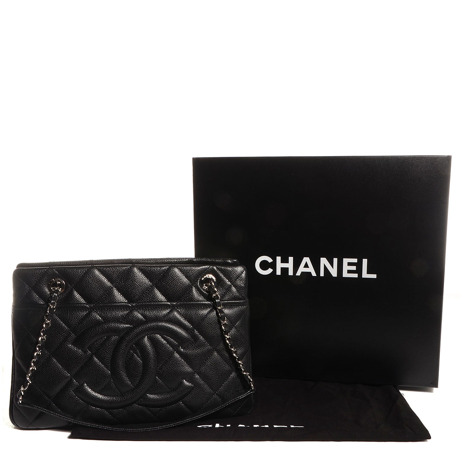 Chanel Caviar CC Timeless Tote Black 5 of 8