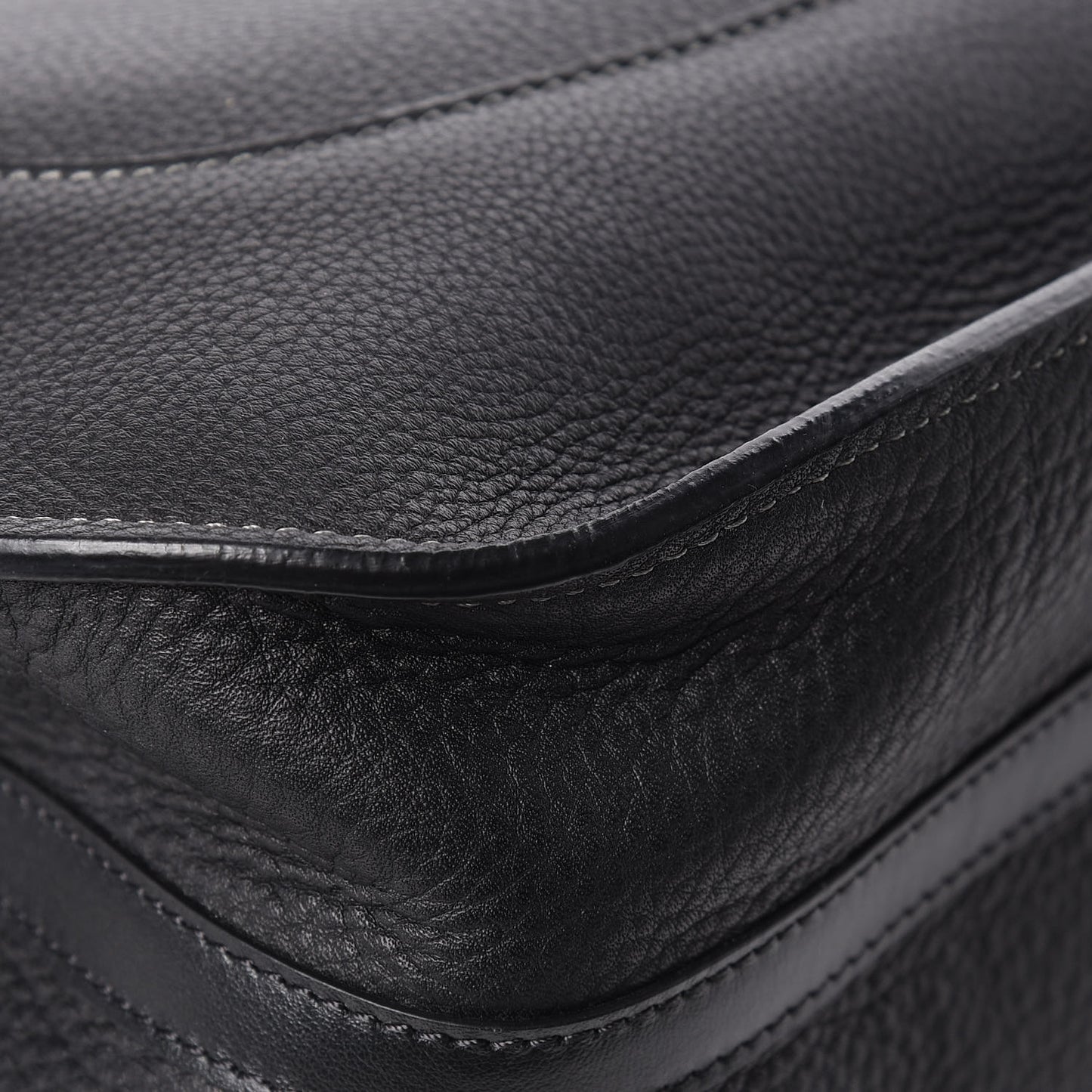 Grained Calfskin Small Hayley Hobo Black