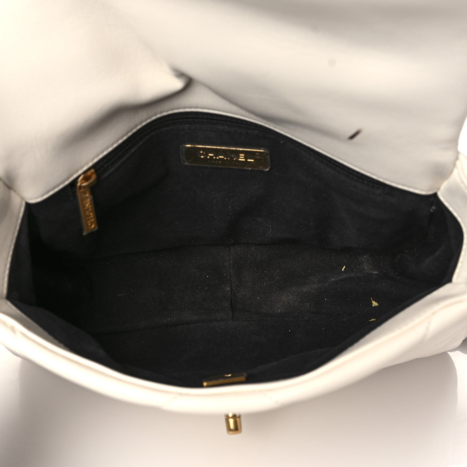 Chanel Lambskin Quilted Medium Chanel 19 Flap White 5 of 11