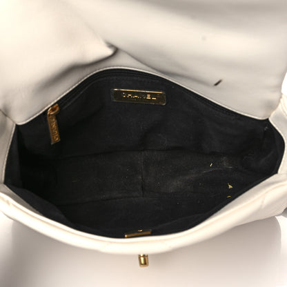 Chanel Lambskin Quilted Medium Chanel 19 Flap White 5 of 11