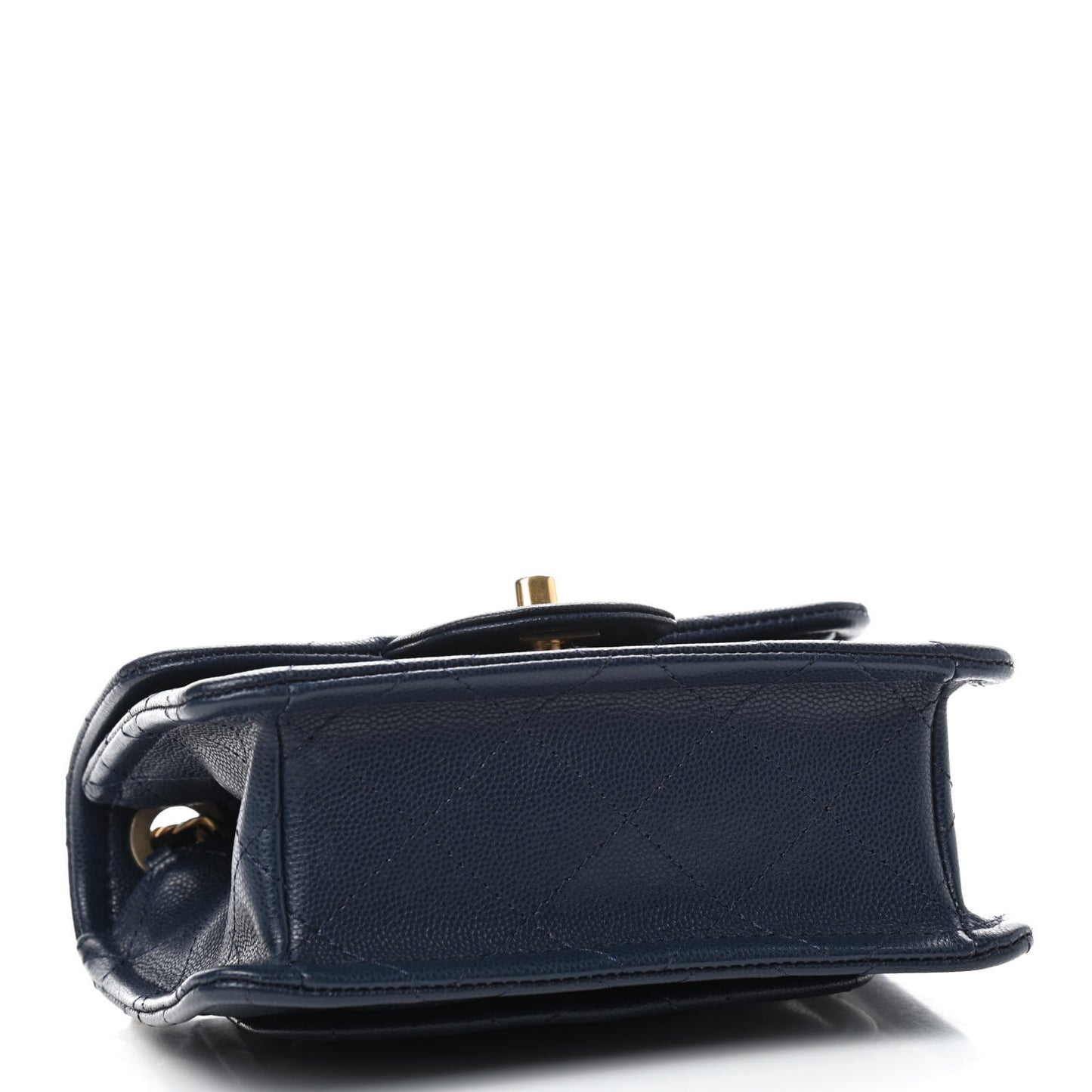 Caviar Quilted Mini Sweet Classic Flap Navy Blue
