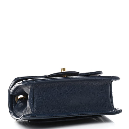 Chanel Caviar Quilted Mini Sweet Classic Flap Navy Blue 4 of 9