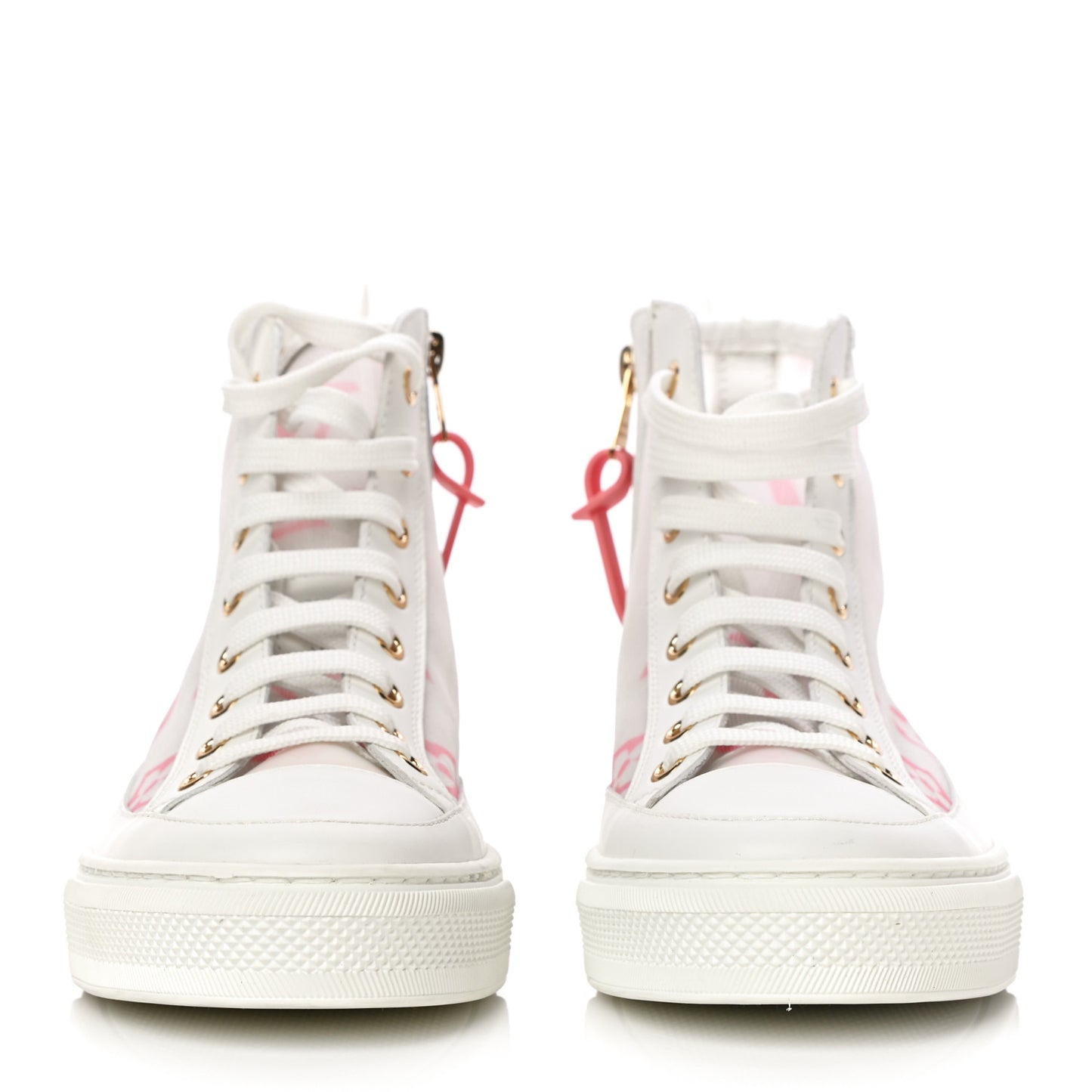 Technical Fabric Calfskin Monogram Giant Printed Stellar Sneaker Boots 38 Pink