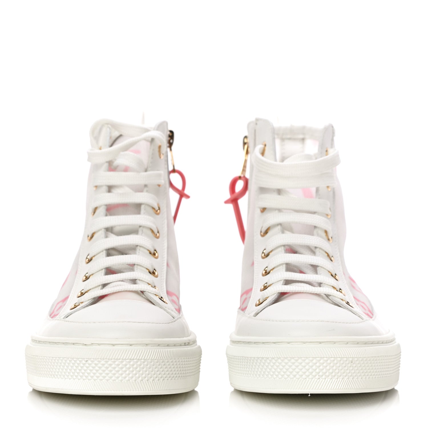 Louis Vuitton Technical Fabric Calfskin Monogram Giant Printed Stellar Sneaker Boots 38 Pink 2 of 15