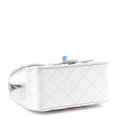 Chanel Metallic Lambskin Quilted Mini Square Flap Silver 4 of 10