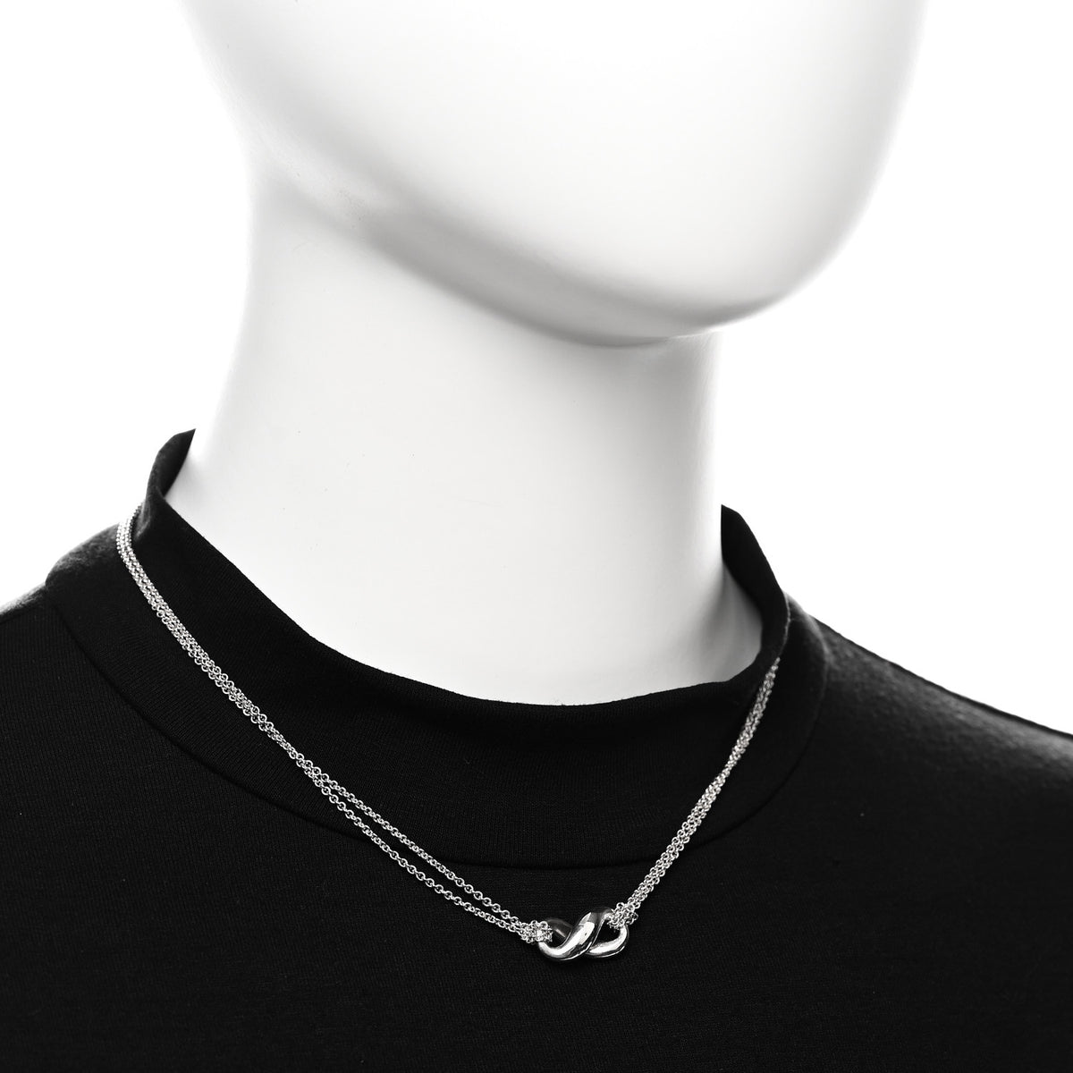 Tiffany Sterling Silver Figure 8 Pendant Necklace 2 of 6