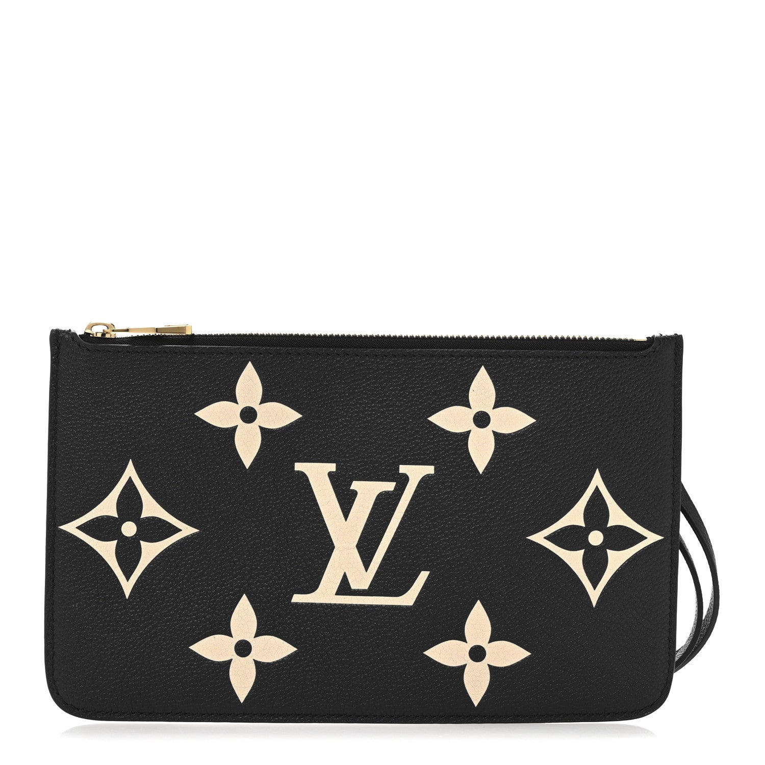 Louis Vuitton Empreinte Monogram Giant Neverfull MM Pochette Black Beige 1 of 7