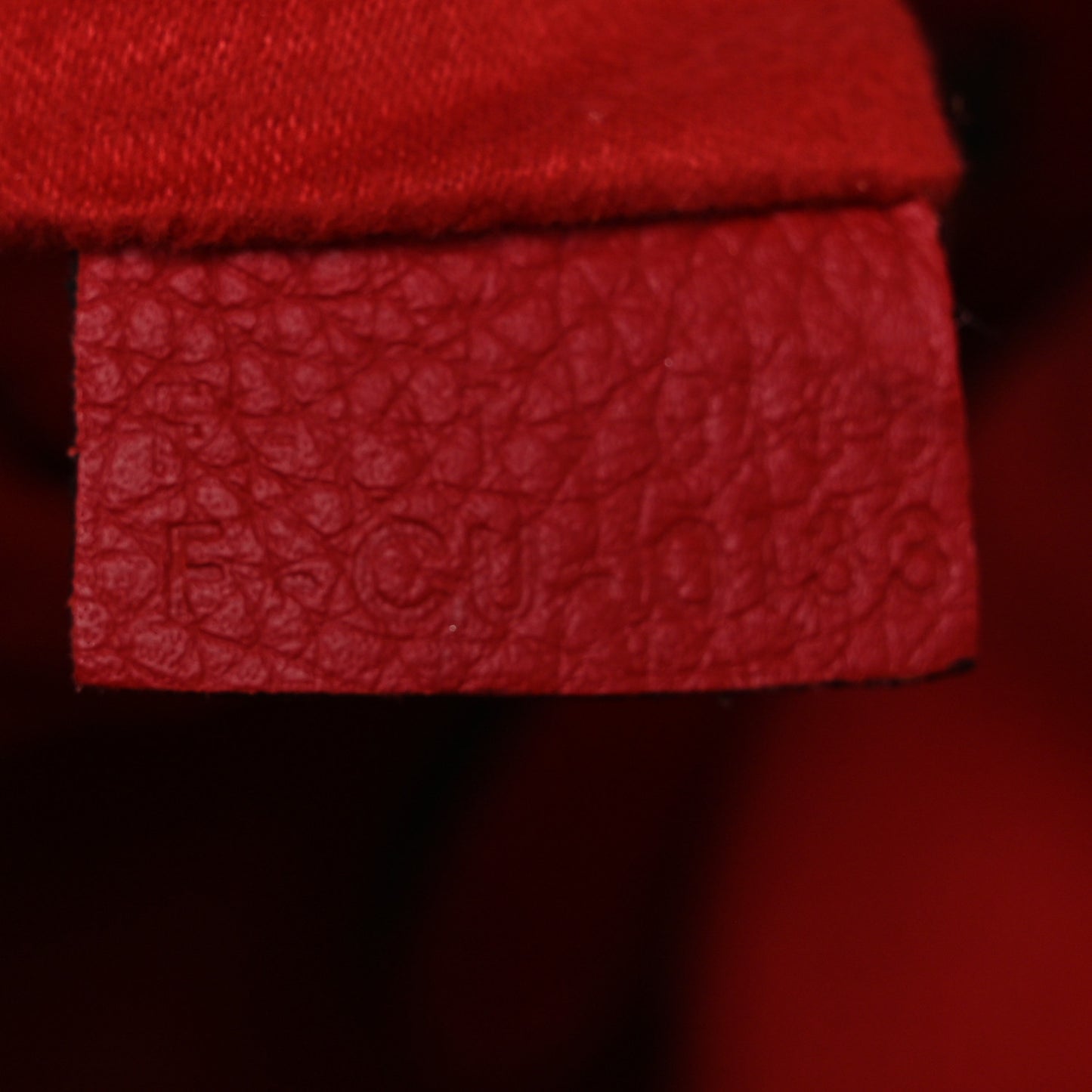 Drummed Calfskin Mini Luggage Coquelicot