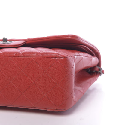 Chanel Caviar Quilted Jumbo Double Flap Red 9 of 11