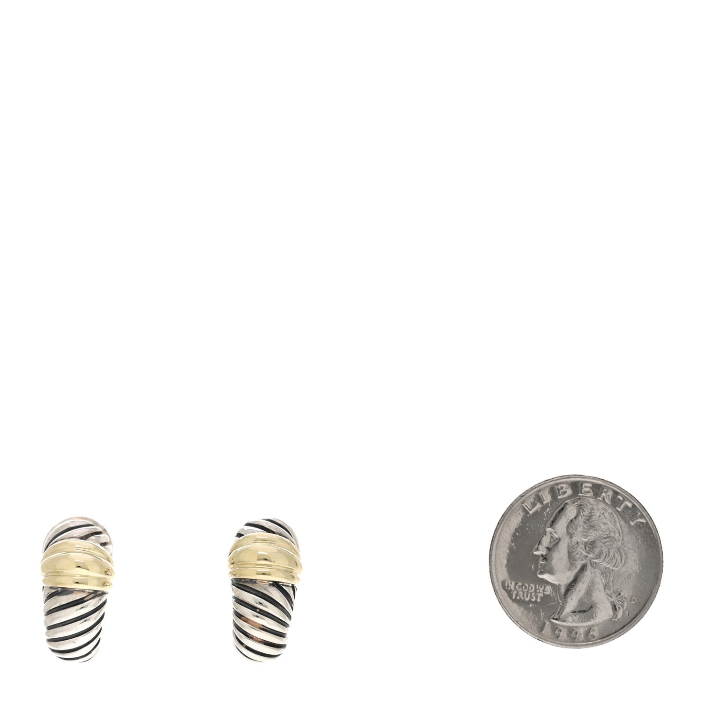 Sterling Silver 14K Gold Thoroughbred Shrimp Earrings