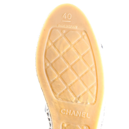 Chanel Mesh Grosgrain CC Espadrilles 40 Black 8 of 9