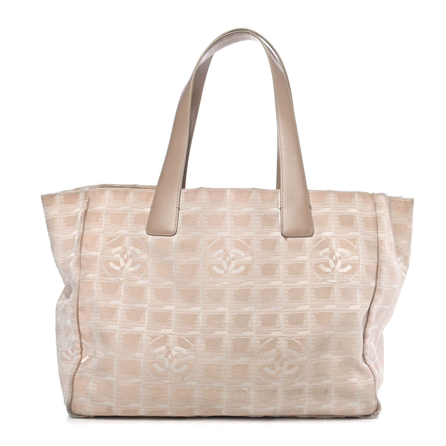 Chanel Metallic Nylon Travel Tote Beige 1 of 6