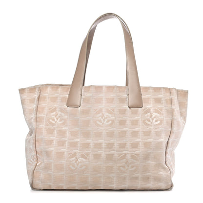 Chanel Metallic Nylon Travel Tote Beige 1 of 6