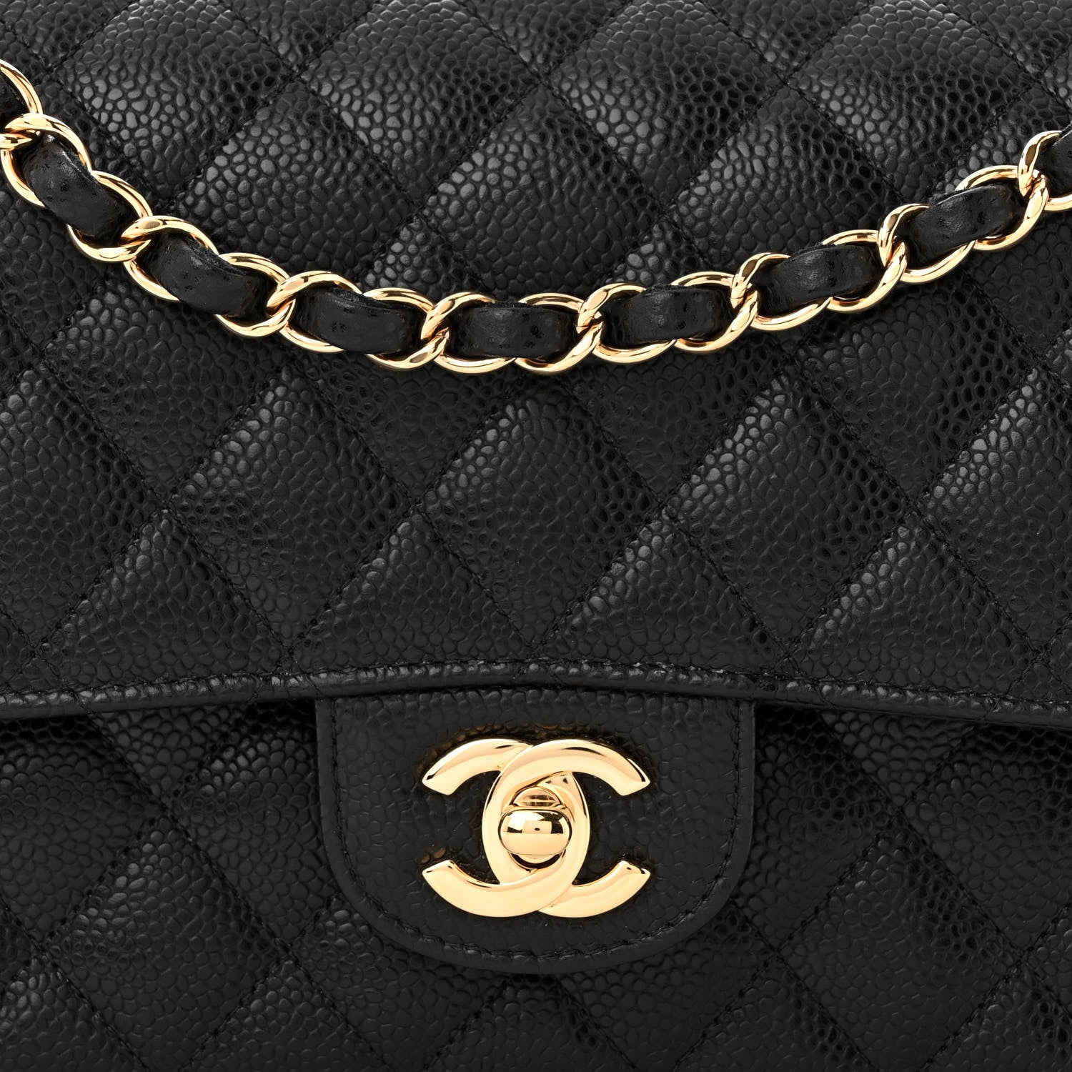 Chanel Caviar Quilted Medium Double Flap Black 8 of 11
