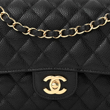 Chanel Caviar Quilted Medium Double Flap Black 8 of 11