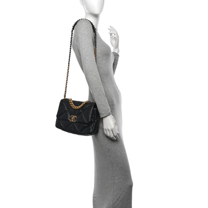 Chanel Lambskin Quilted Medium Chanel 19 Flap Black 2 of 11