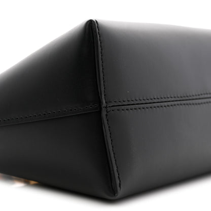 Fendi Vitello King Plexiglass Logo Embossed Mini By The Way Top Handle Boston Bag Black 9 of 10