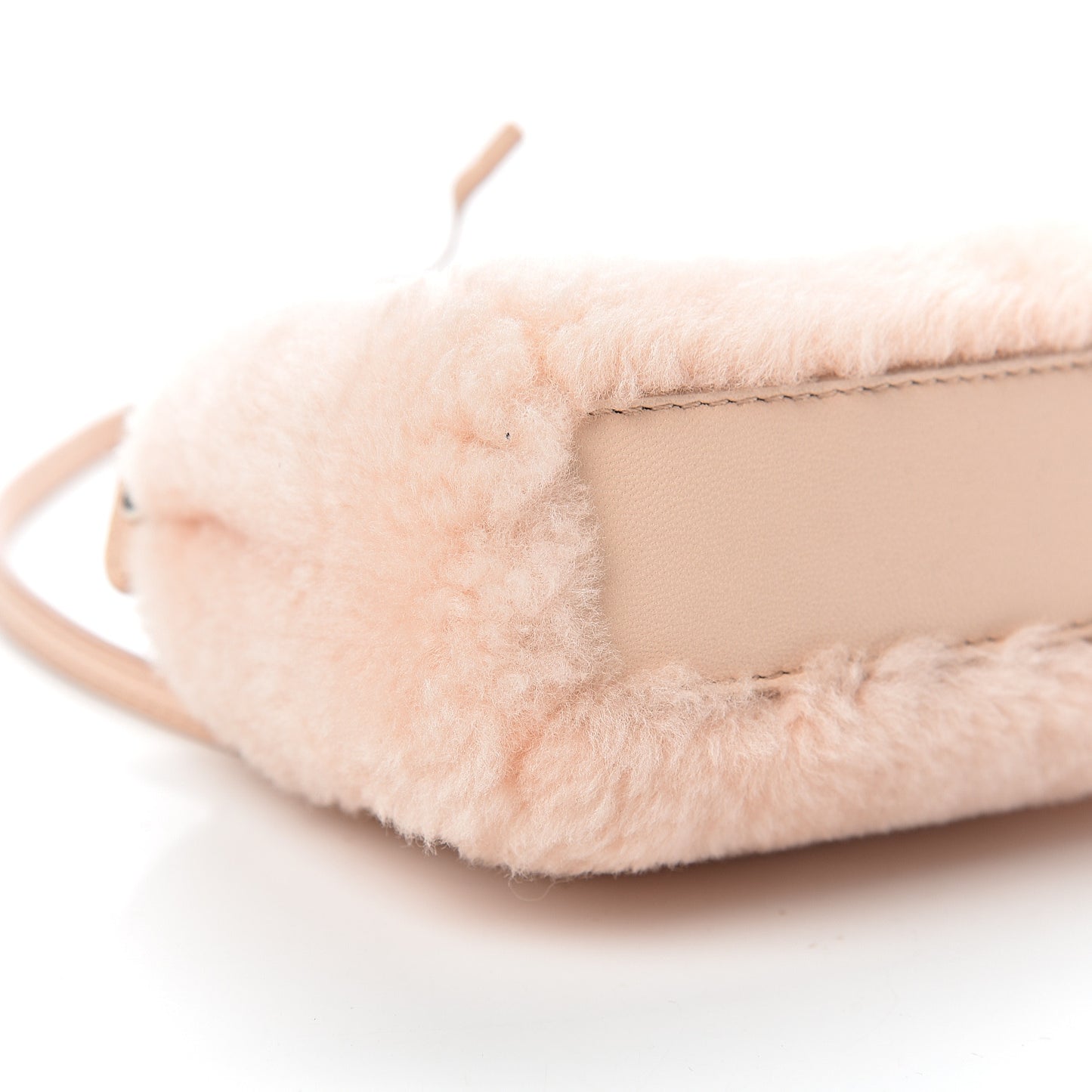 Shearling Shiny Nappa Micro Peekaboo Iconic Satchel Light Rose