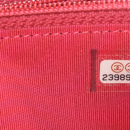 Chanel Caviar Quilted Small Boy Zip Around Wallet Fuchisa 8 of 8