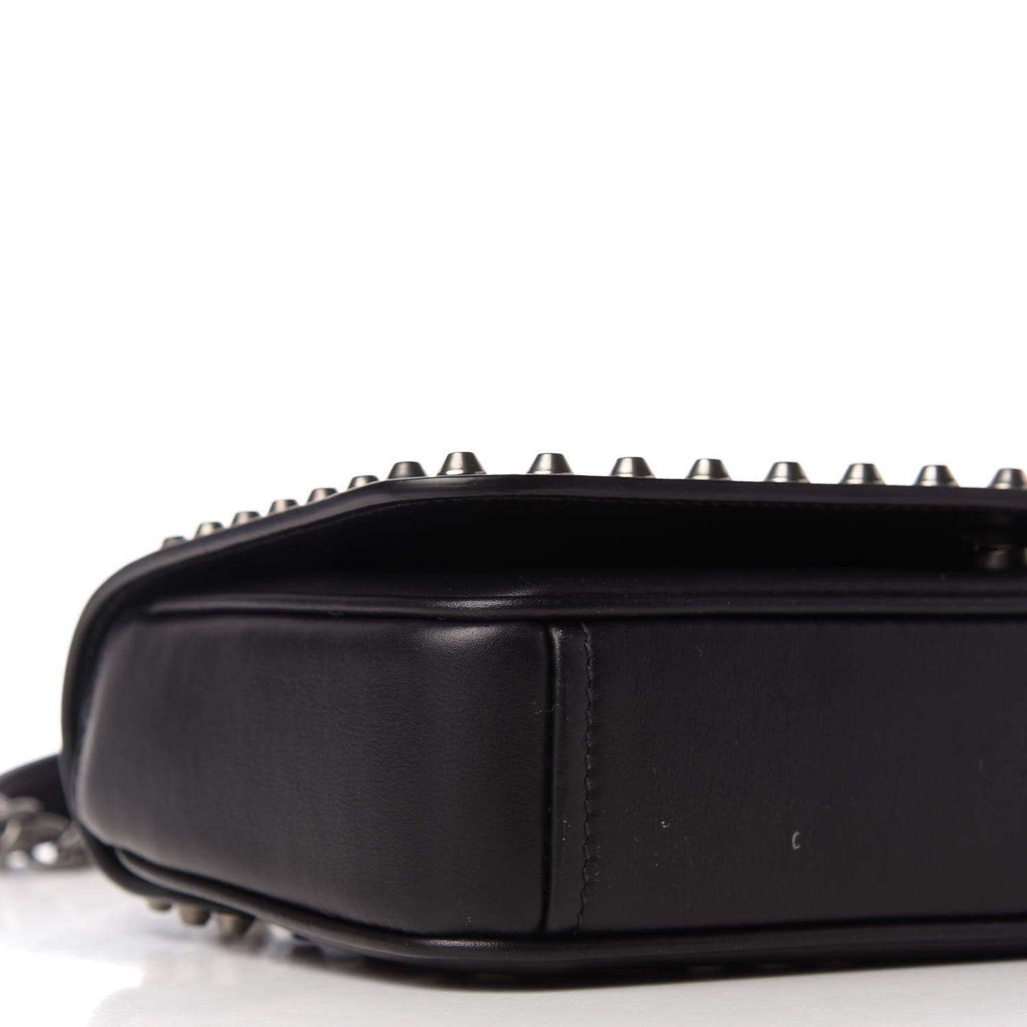 Prada Vitello Studded Crossbody White Black 6 of 10