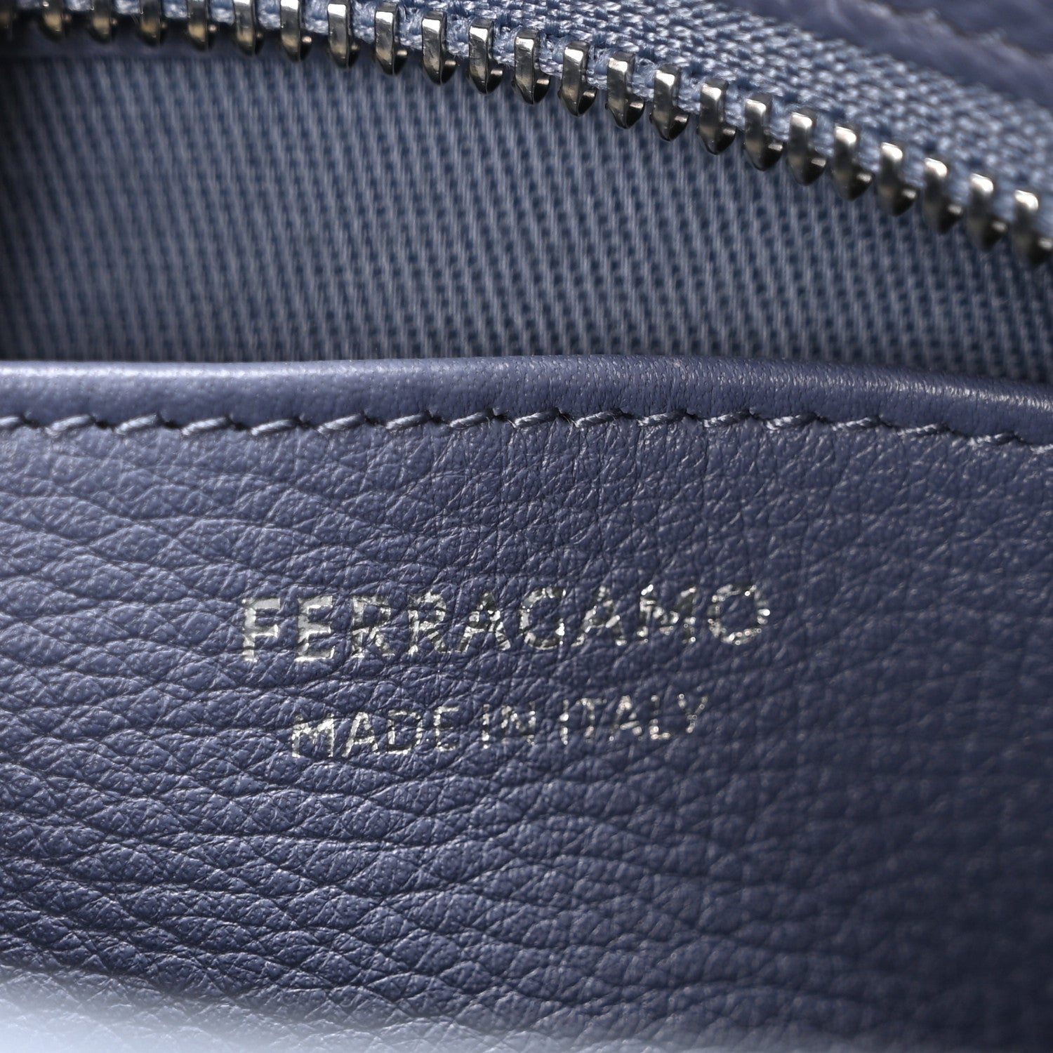 Salvatore Ferragamo Hammered Calfskin Star Pouch Crossbody Bag Graphite 6 of 9