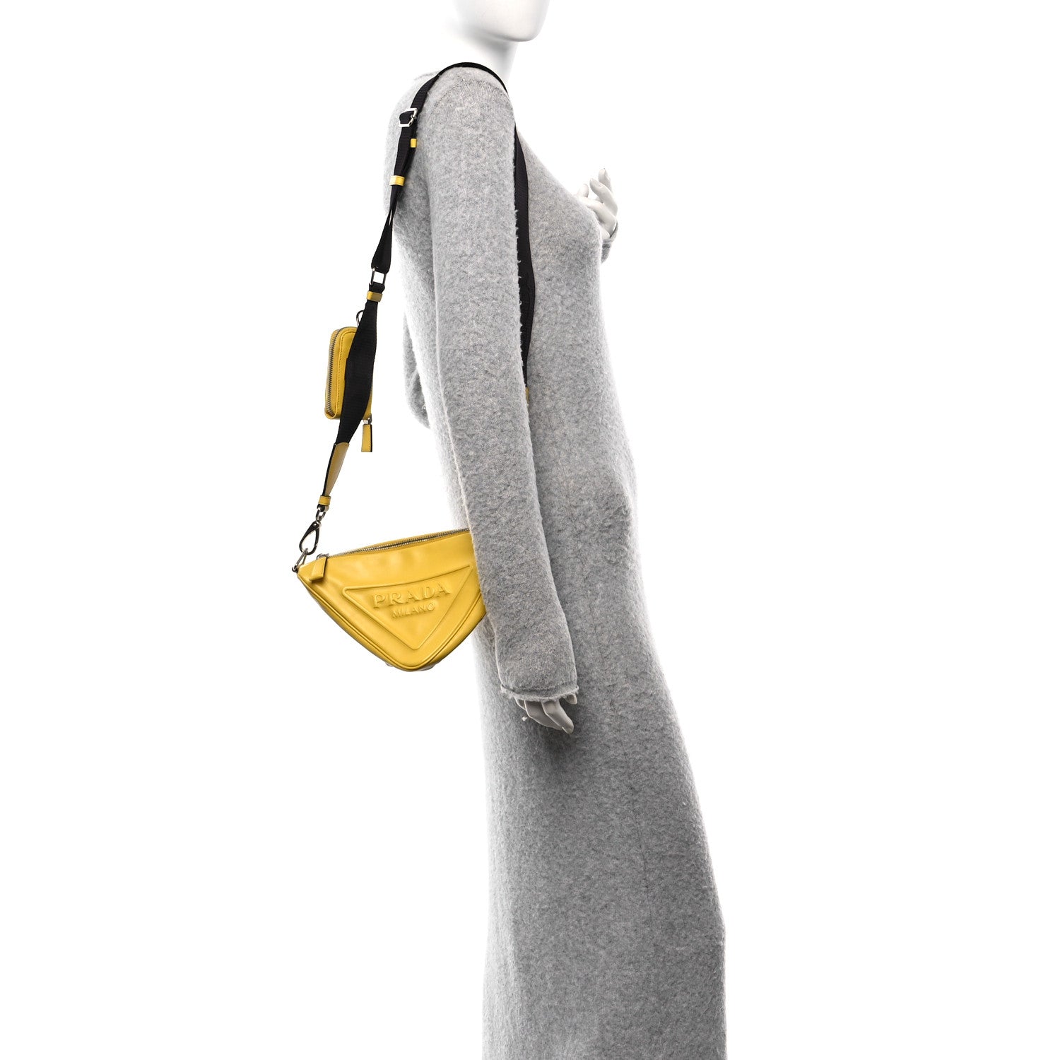 Prada Grace Lux Triangle Shoulder Bag Sole 2 of 10