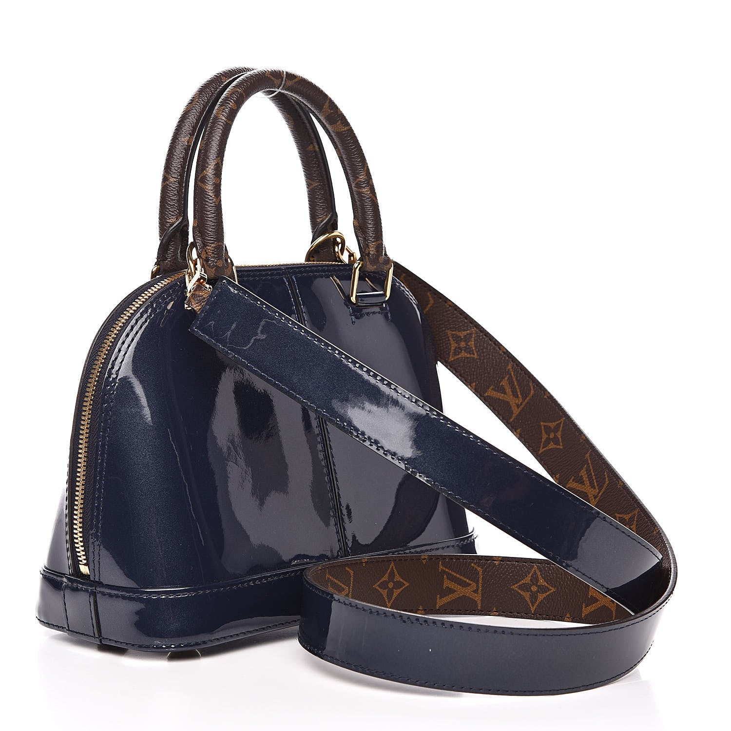 Louis Vuitton Patent Monogram Alma BB Marine 3 of 9