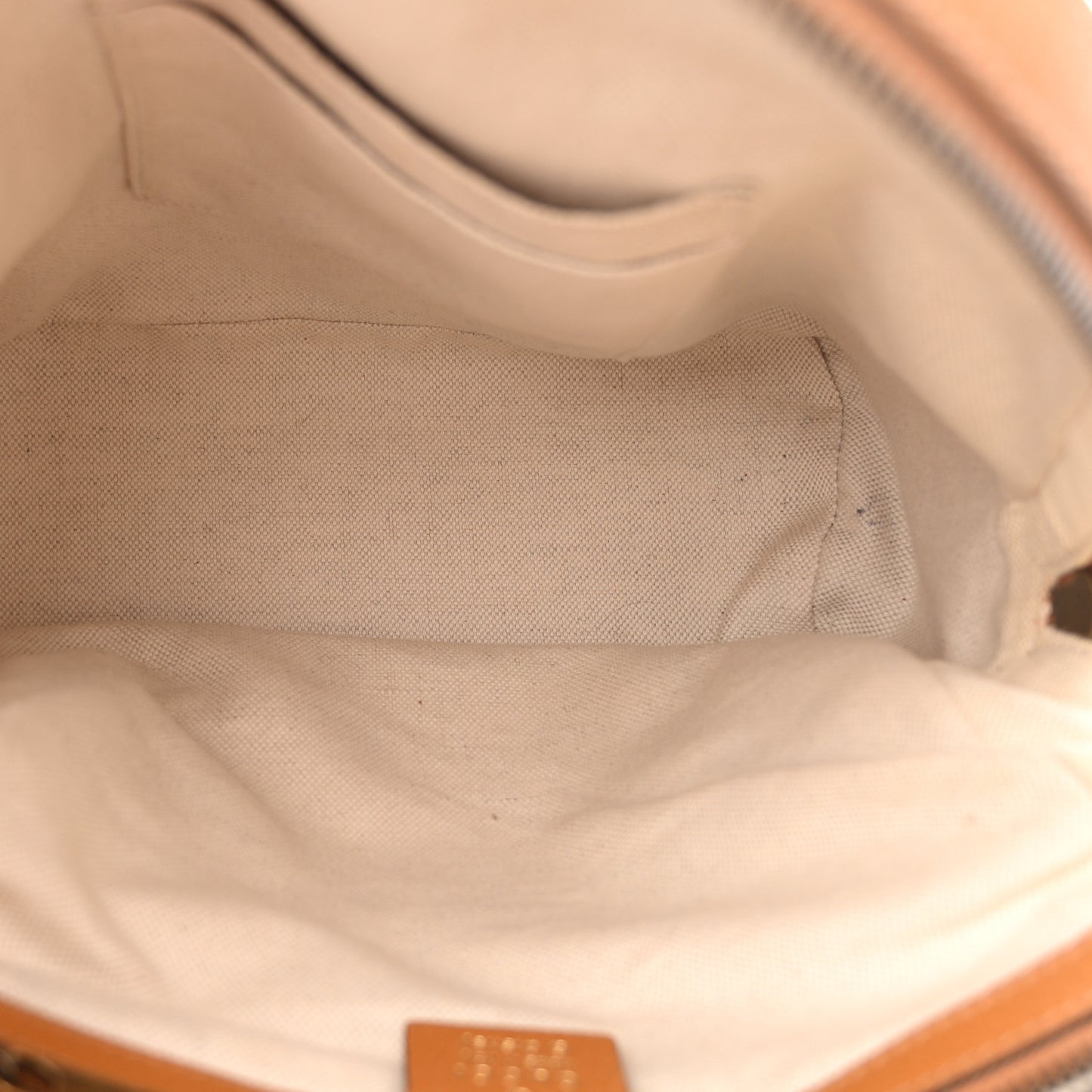 X DISNEY Mini Vintage GG Supreme Monogram Mickey Mouse Small Dome Backpack Beige Vintage Sun Oil Beige Vintage Sun Oil