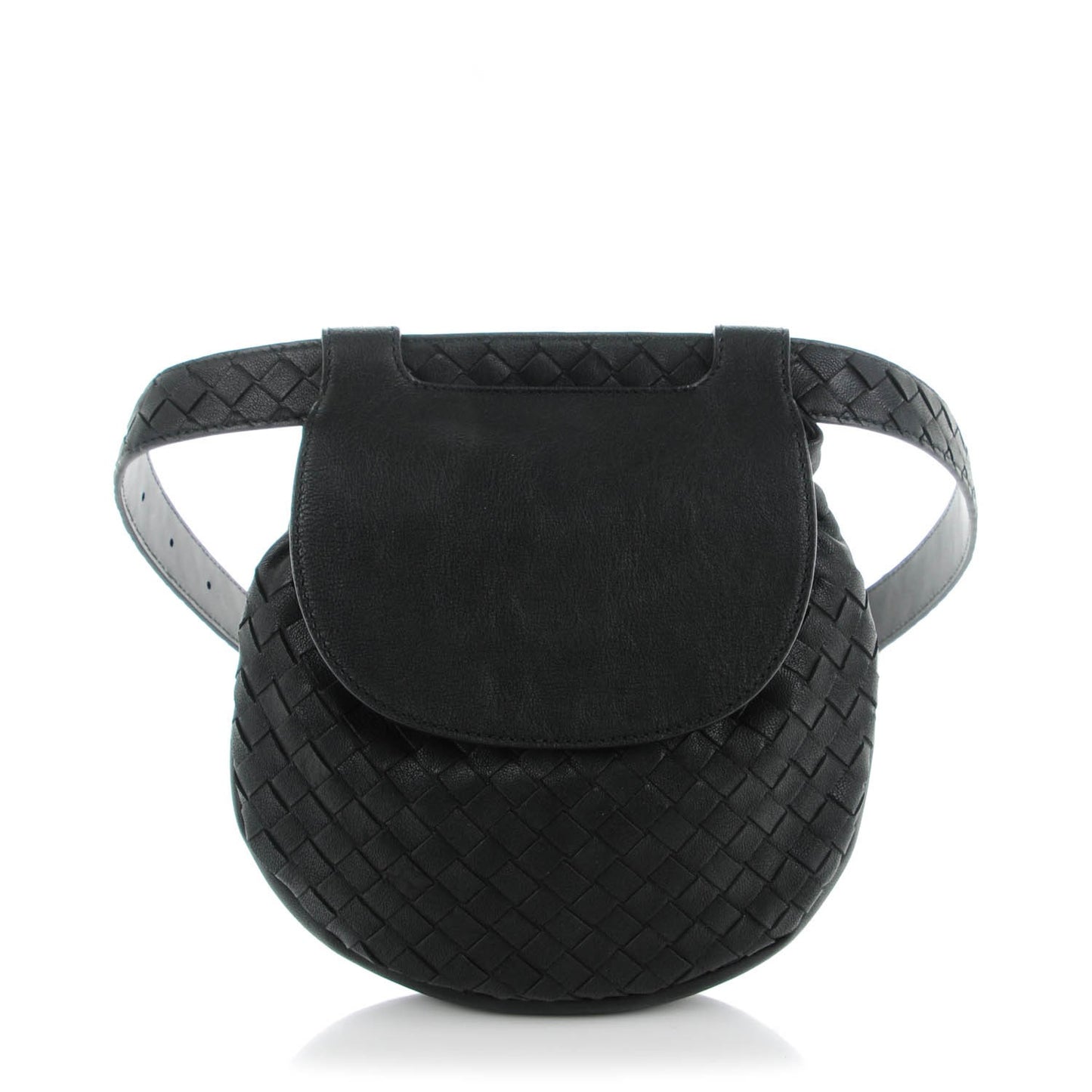 Nappa Intrecciato Belt Bag Nero Black