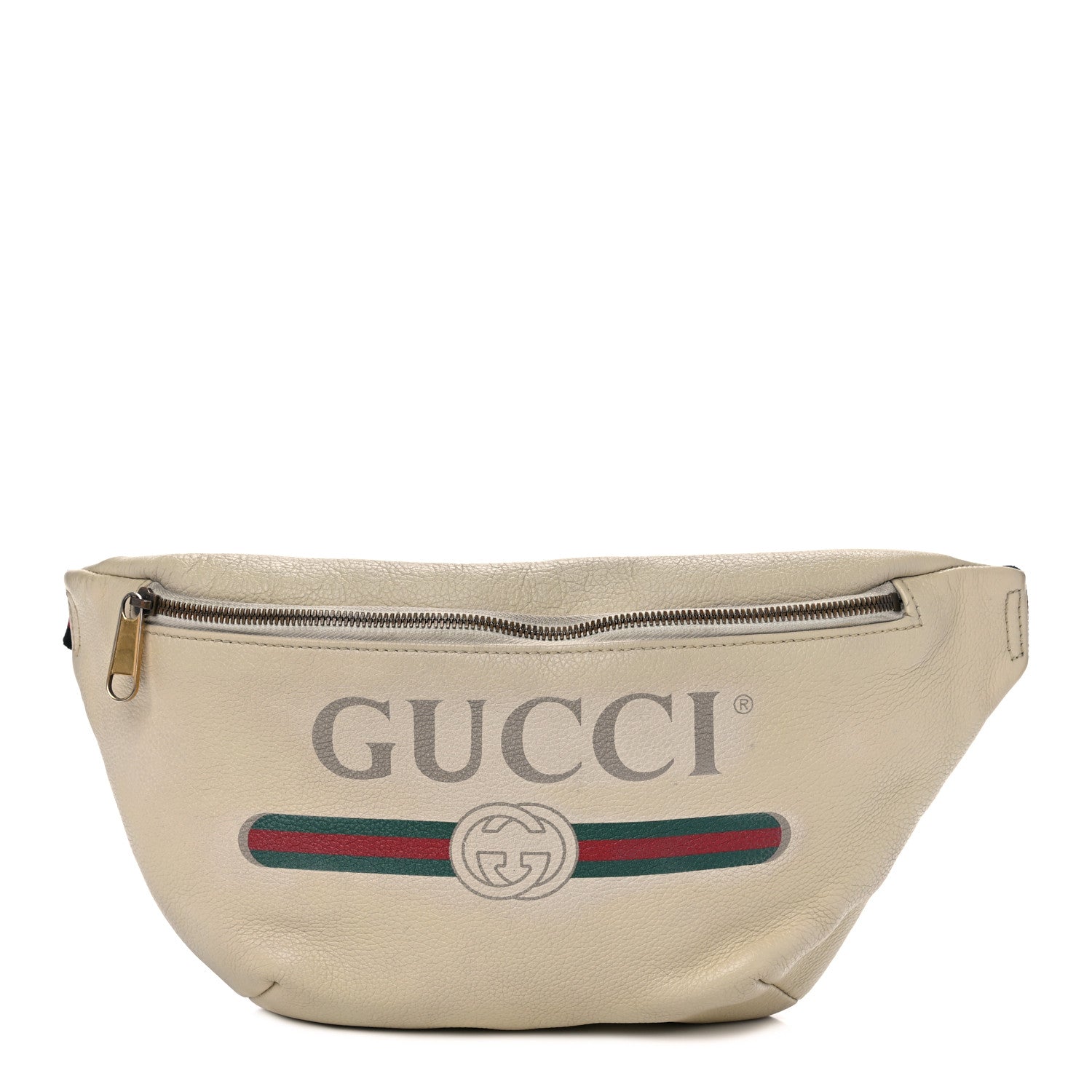 Gucci Grained Calfskin Logo Belt Bag White 1 of 11