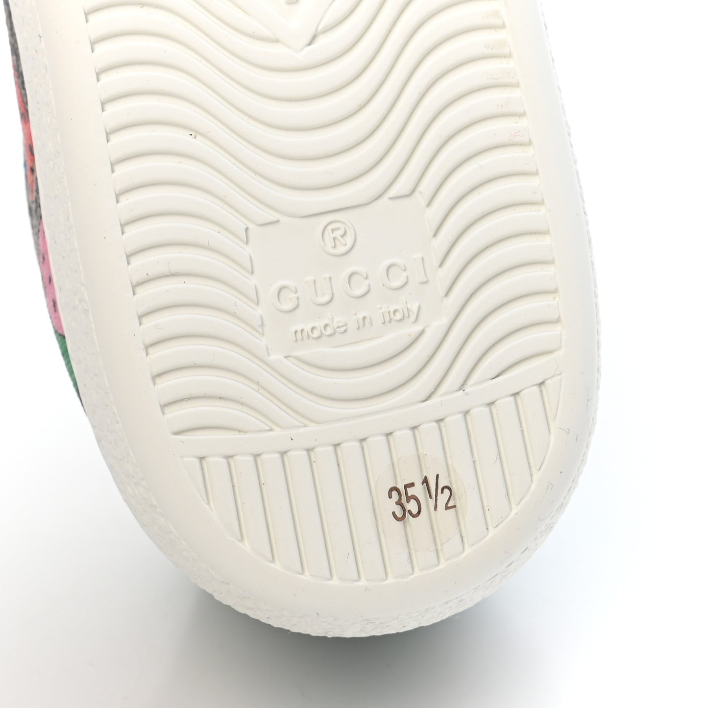 GG Supreme Monogram Strawberry Web Womens Ace Sneakers 35.5 Beige Multicolor Red Green