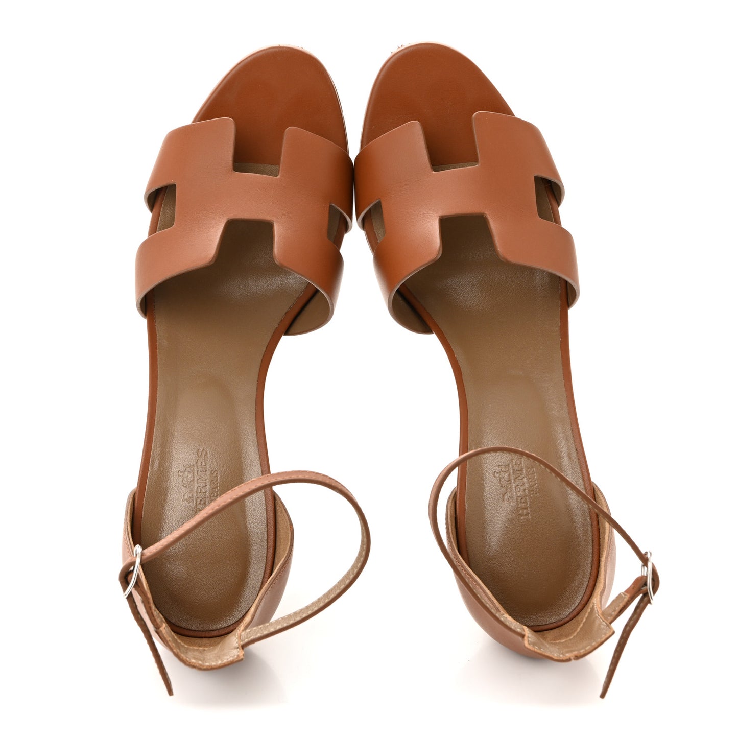 Calfskin Legend Wedge Sandals 40 Gold
