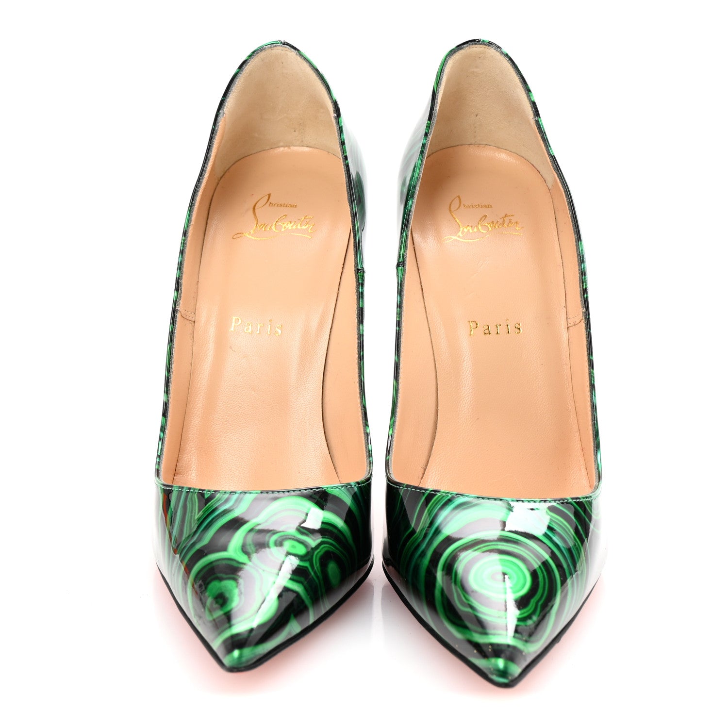 Christian Louboutin Patent Malachite So Kate 120 Pumps 40 Vert
