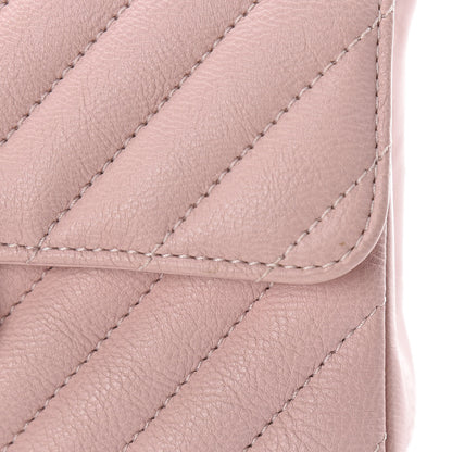 Chanel Calfskin Chevron Quilted Mini Rectangular Flap Light Pink 11 of 13