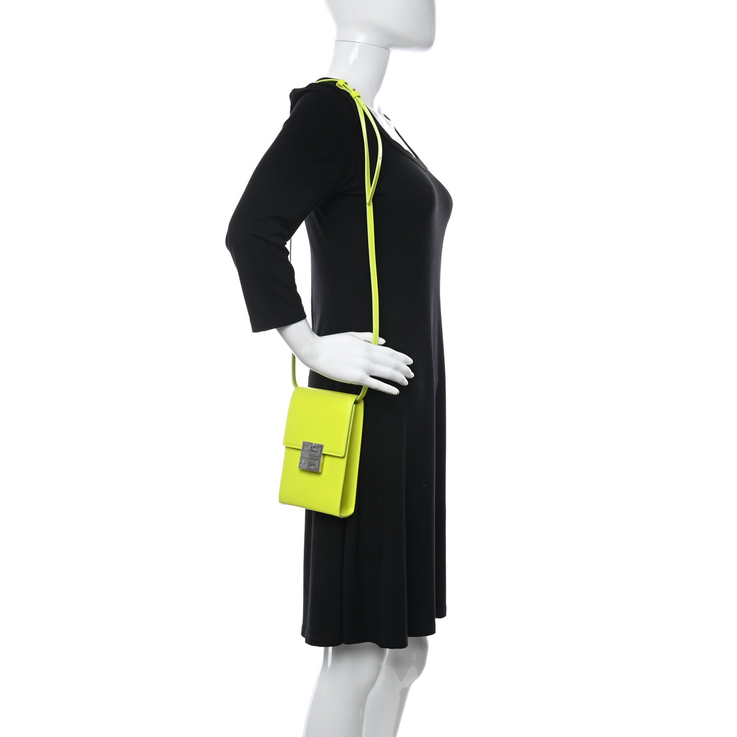 Box Calfskin Mini 4G Vertical Bag Fluo Yellow