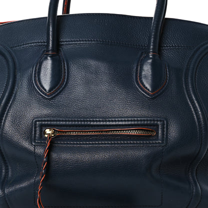 Celine Supple Calfskin Large Phantom Luggage Navy Blue Orange 8 of 17