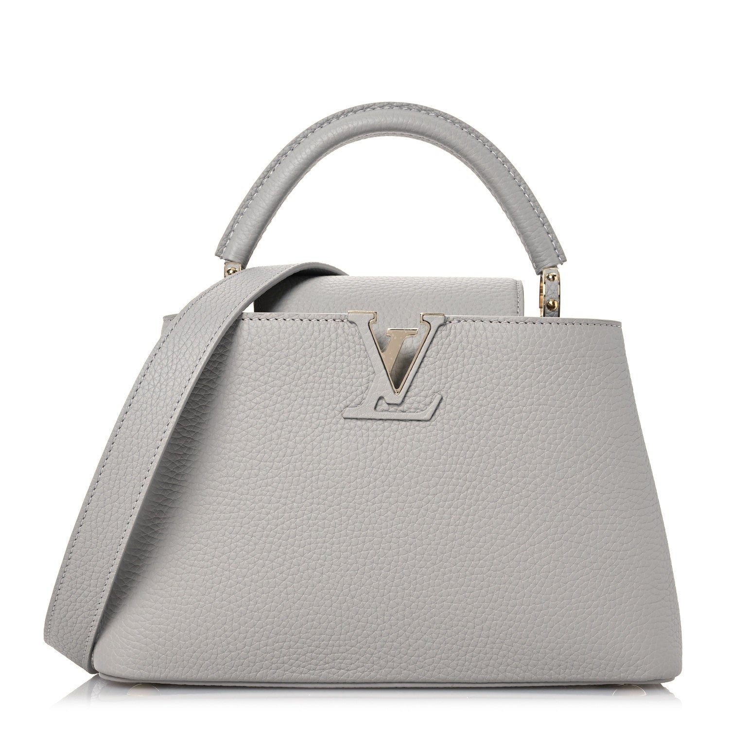 Louis Vuitton Taurillon Capucines BB Flint Grey 1 of 12